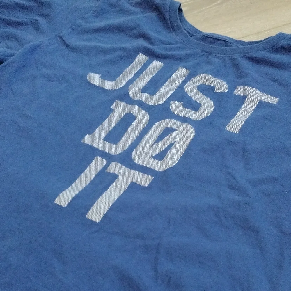 Nike Blue 'Just Do It' T-Shirt - Picture 5 of 10
